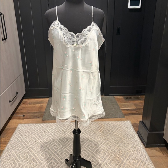 Vintage Deadstock Avon Private Treasures Floral Satin Lace Slip L - Picture 3 of 6